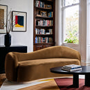  Manufacturer Color_Saddle -- Gustavo 92.5" Saddle Velvet Upholstered Sofa IMAGE 2