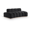 Meridian Jace Black Velvet Loveseat IMAGE 1