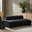  Manufacturer Color_Black -- Meridian Jace Stationary Fabric Loveseat IMAGE 2