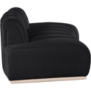 Manufacturer Color_Black -- Meridian Jace Stationary Fabric Loveseat IMAGE 4