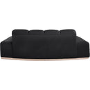  Manufacturer Color_Black -- Meridian Jace Stationary Fabric Loveseat IMAGE 5