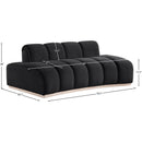  Manufacturer Color_Black -- Meridian Jace Stationary Fabric Loveseat IMAGE 7
