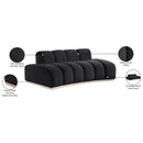  Manufacturer Color_Black -- Meridian Jace Stationary Fabric Loveseat IMAGE 8