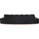 Meridian Jace Black Velvet Sofa IMAGE 5
