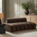  Manufacturer Color_Brown -- Jace 78.5" Brown Velvet Upholstered Loveseat IMAGE 2