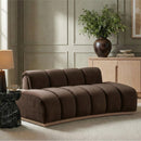 Meridian Jace Brown Velvet Loveseat IMAGE 2