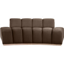  Manufacturer Color_Brown -- Jace 78.5" Brown Velvet Upholstered Loveseat IMAGE 3