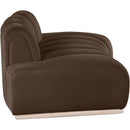  Manufacturer Color_Brown -- Jace 78.5" Brown Velvet Upholstered Loveseat IMAGE 4