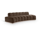 Manufacturer Color_Brown -- Jace 106" Brown Velvet Upholstered Sofa IMAGE 1