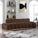  Manufacturer Color_Brown -- Jace 106" Brown Velvet Upholstered Sofa IMAGE 2