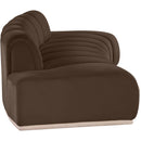  Manufacturer Color_Brown -- Jace 106" Brown Velvet Upholstered Sofa IMAGE 4