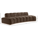  Manufacturer Color_Brown -- Jace 106" Brown Velvet Upholstered Sofa IMAGE 7