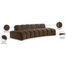  Manufacturer Color_Brown -- Jace 106" Brown Velvet Upholstered Sofa IMAGE 8
