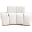 Meridian Jace Cream Velvet Chair IMAGE 3