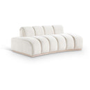  Manufacturer Color_Cream -- Jace 78.5" Cream Velvet Upholstered Loveseat IMAGE 1