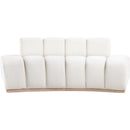  Manufacturer Color_Cream -- Jace 78.5" Cream Velvet Upholstered Loveseat IMAGE 3