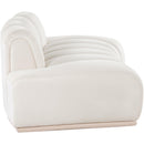  Manufacturer Color_Cream -- Jace 78.5" Cream Velvet Upholstered Loveseat IMAGE 4