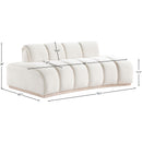 Meridian Jace Cream Velvet Loveseat IMAGE 7