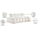  Manufacturer Color_Cream -- Jace 78.5" Cream Velvet Upholstered Loveseat IMAGE 8