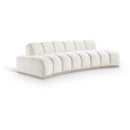  Manufacturer Color_Cream -- Jace 106" Cream Velvet Upholstered Sofa IMAGE 1