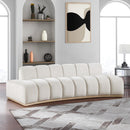  Manufacturer Color_Cream -- Jace 106" Cream Velvet Upholstered Sofa IMAGE 2
