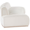  Manufacturer Color_Cream -- Jace 106" Cream Velvet Upholstered Sofa IMAGE 4