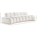  Manufacturer Color_Cream -- Jace 106" Cream Velvet Upholstered Sofa IMAGE 7