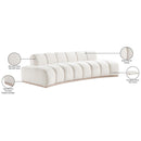  Manufacturer Color_Cream -- Jace 106" Cream Velvet Upholstered Sofa IMAGE 8