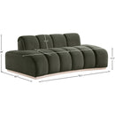 Meridian Jace Green Velvet Loveseat IMAGE 7
