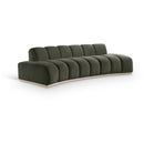  Manufacturer Color_Green -- Jace 106" Green Velvet Upholstered Sofa IMAGE 1