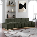  Manufacturer Color_Green -- Jace 106" Green Velvet Upholstered Sofa IMAGE 2