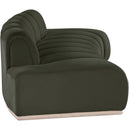  Manufacturer Color_Green -- Jace 106" Green Velvet Upholstered Sofa IMAGE 4