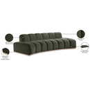  Manufacturer Color_Green -- Jace 106" Green Velvet Upholstered Sofa IMAGE 8