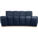  Manufacturer Color_Navy -- Jace 78.5" Navy Velvet Upholstered Loveseat IMAGE 3