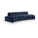 Meridian Jace Navy Velvet Sofa IMAGE 1