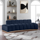  Manufacturer Color_Navy -- Jace 106" Navy Velvet Upholstered Sofa IMAGE 2