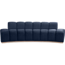  Manufacturer Color_Navy -- Jace 106" Navy Velvet Upholstered Sofa IMAGE 3