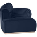  Manufacturer Color_Navy -- Jace 106" Navy Velvet Upholstered Sofa IMAGE 4