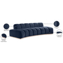 Manufacturer Color_Navy -- Jace 106" Navy Velvet Upholstered Sofa IMAGE 8