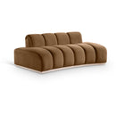  Manufacturer Color_Saddle -- Jace 78.5" Saddle Velvet Upholstered Loveseat IMAGE 1