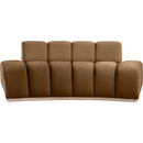 Meridian Jace Saddle Velvet Loveseat IMAGE 3