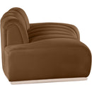  Manufacturer Color_Saddle -- Jace 78.5" Saddle Velvet Upholstered Loveseat IMAGE 4