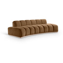  Manufacturer Color_Saddle -- Jace 106" Saddle Velvet Upholstered Sofa IMAGE 1