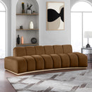  Manufacturer Color_Saddle -- Jace 106" Saddle Velvet Upholstered Sofa IMAGE 2