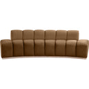  Manufacturer Color_Saddle -- Jace 106" Saddle Velvet Upholstered Sofa IMAGE 3