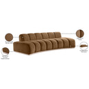  Manufacturer Color_Saddle -- Jace 106" Saddle Velvet Upholstered Sofa IMAGE 8