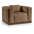 Meridian Mallina Brown Vegan Leather Chair IMAGE 1
