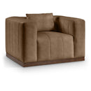  Manufacturer Color_Brown -- Meridian Mallina Stationary Leather Look Chair IMAGE 1