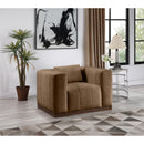  Manufacturer Color_Brown -- Meridian Mallina Stationary Leather Look Chair IMAGE 2