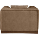  Manufacturer Color_Brown -- Meridian Mallina Stationary Leather Look Chair IMAGE 3
